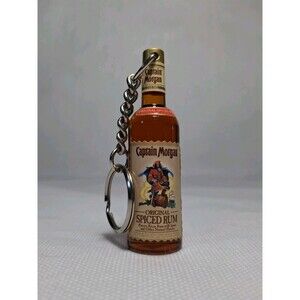 Vintage 3" Captain Morgan Original Spiced Rum Bottle Keychain